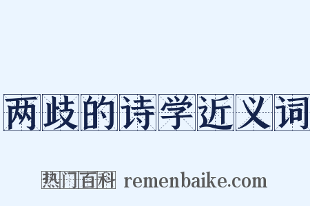 两歧的诗学近义词是什么意思的图片